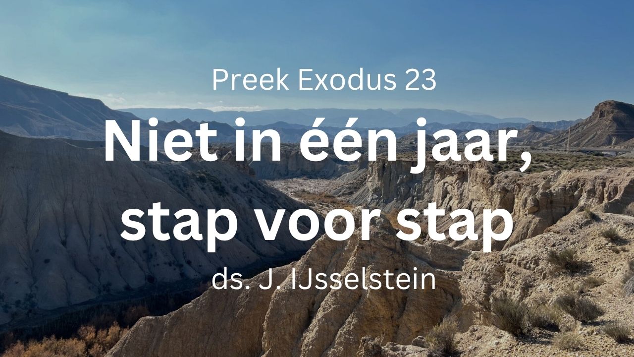 preek Niet in één jaar maar stap voor stap