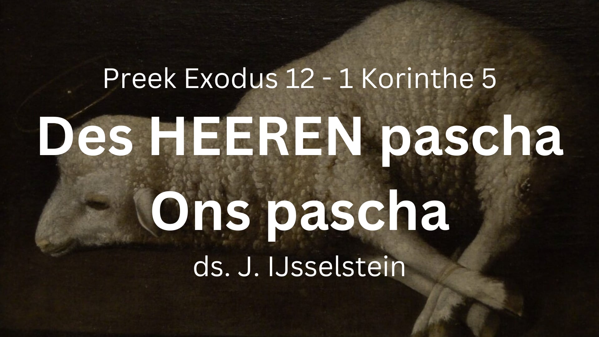 preek des heeren pascha ons pascha