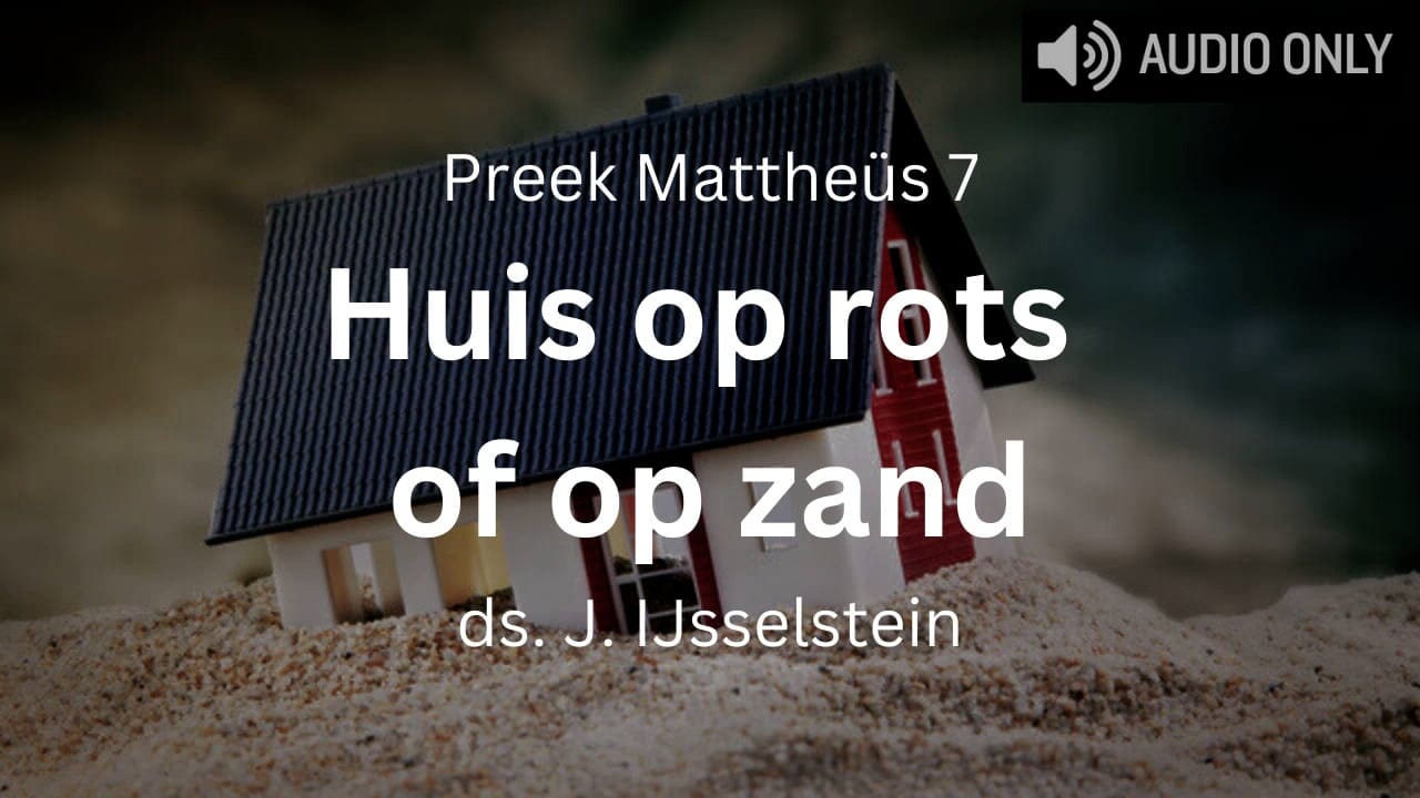 preek huis op een steenrots of op het zand