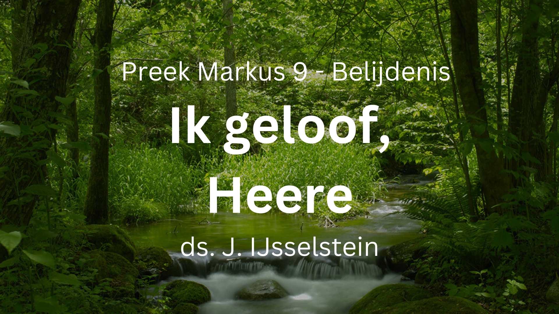 preek maanzieke jongen ik geloof heere