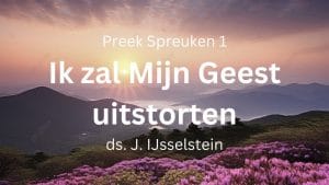 preek spreuken 1 zal mijn geest uitstorten