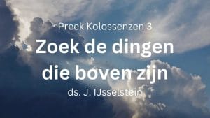 preek zoek dingen die boven zijn